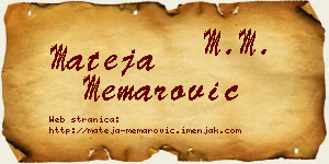 Mateja Memarović vizit kartica